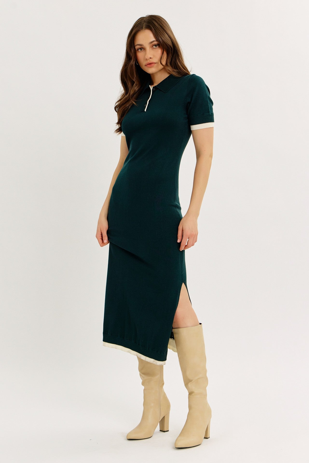 dark green dress sweater Women's 2024 Long Lantern Sleeve Sweater Dress Turtleneck Ribbed Knit Bodycon Mini Dresses A-Line Pullover Casual Dress Dark Green XX-Large
