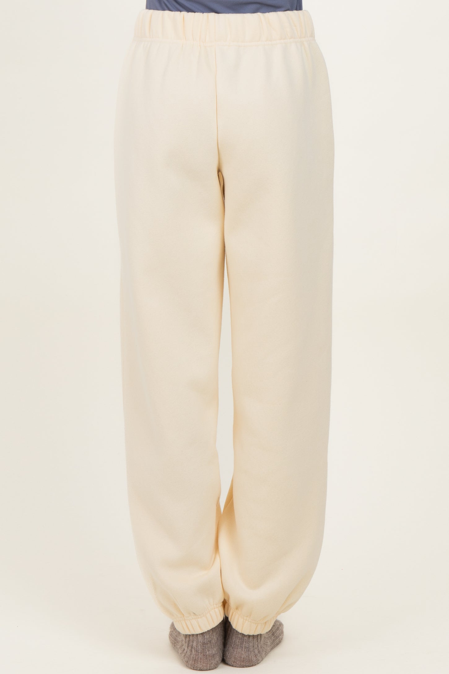Cream Fleece Sweatpants