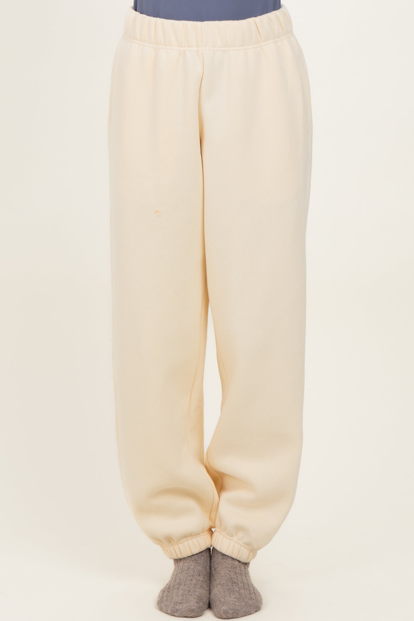 Cream Fleece Sweatpants
