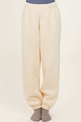 Cream Fleece Sweatpants