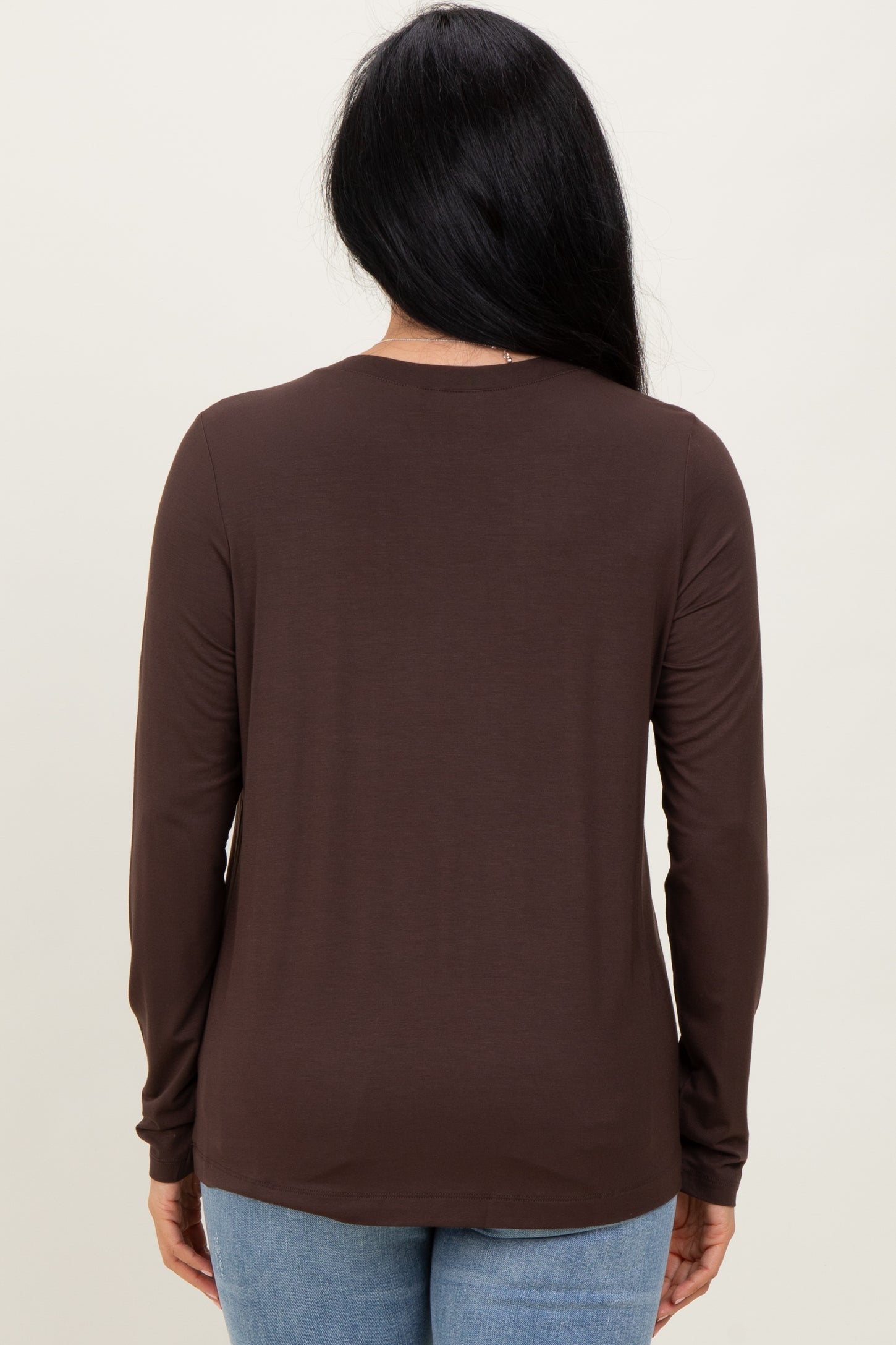 Brown Long Sleeve Top