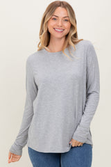 Heather Grey Long Sleeve Top