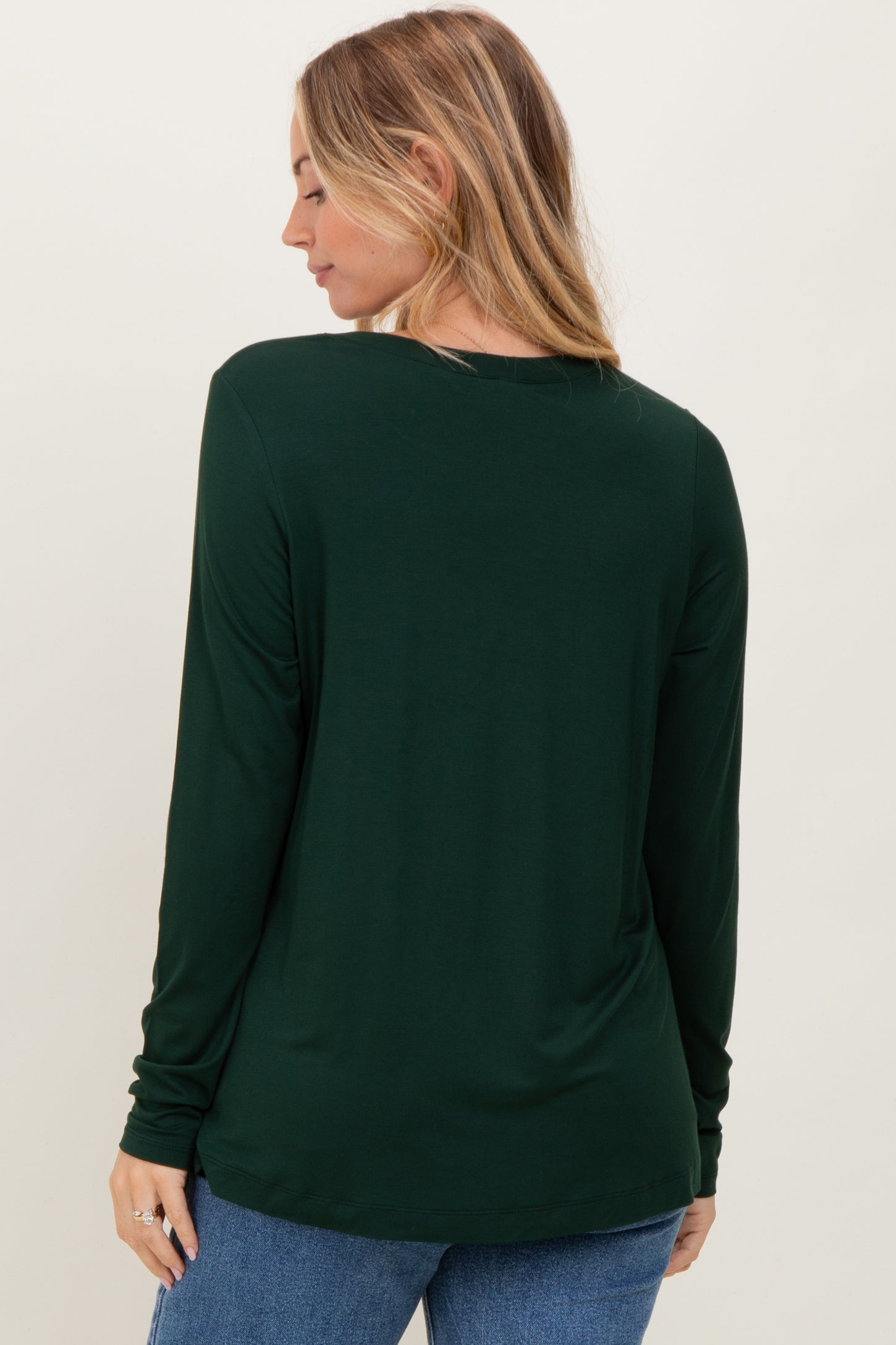 Forest Green Long Sleeve Top