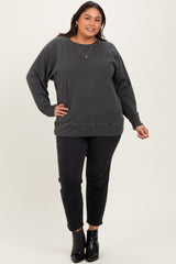 Charcoal Vintage Wash French Terry Plus Pullover