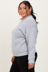 Heather Grey Basic Fleece Crewneck Sweatshirt