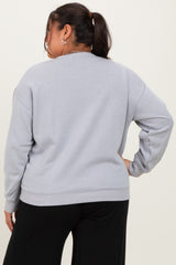 Heather Grey Basic Fleece Crewneck Sweatshirt