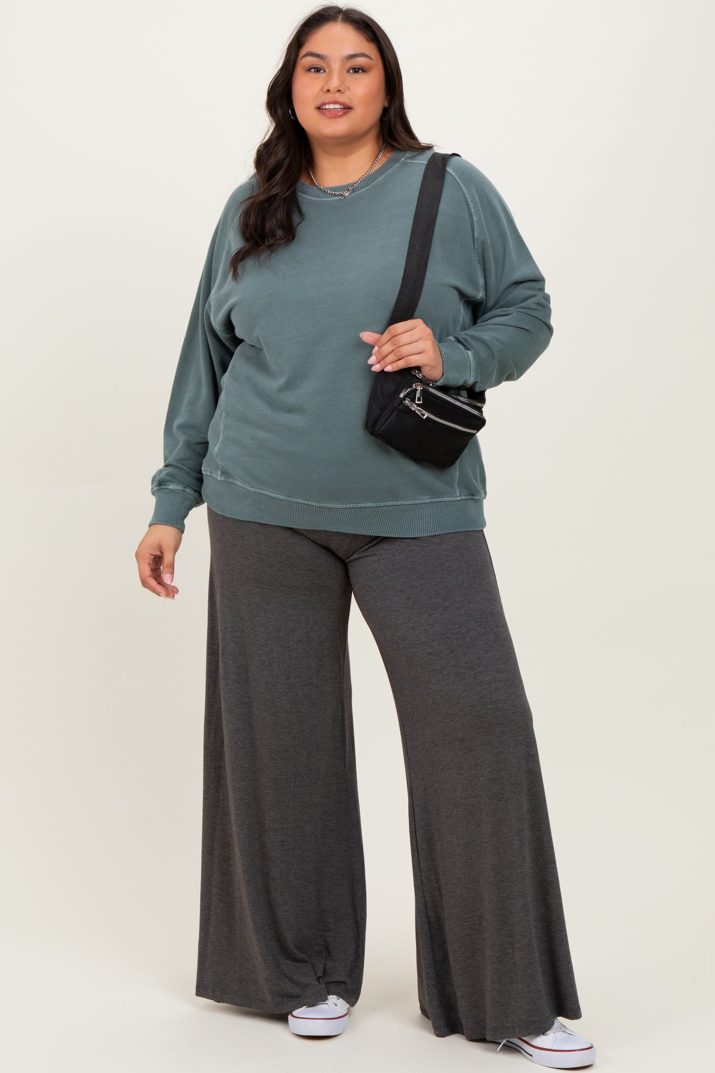 Jade French Terry Vintage Wash Plus Pullover