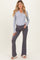 Grey Wide Fold-Over Flared Maternity Pants