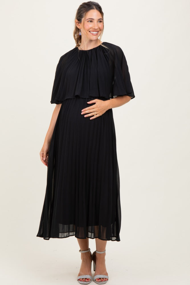 plus size black pleated dress Chloe Pleat Mini Dress