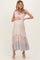 Multicolor Floral Colorblock Tiered Maternity Maxi Dress