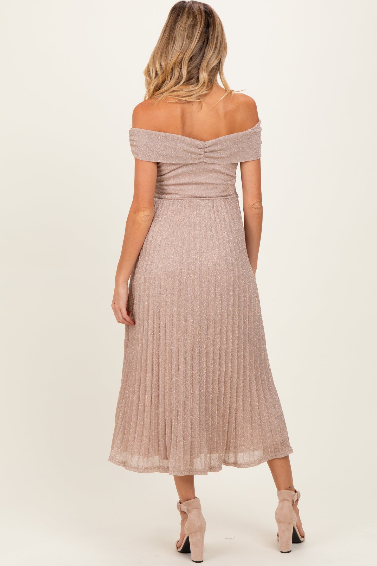 off the shoulder maternity midi dress Off the Shoulder Maternity Dresses