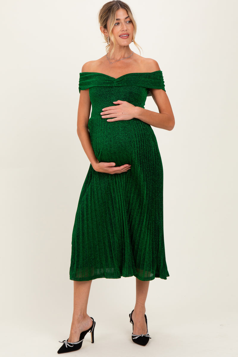 emerald green floral pleated midi dress Margaret Floral Midi Dress Emerald | Occasion Dress in Sizes XXS–6X main image 1