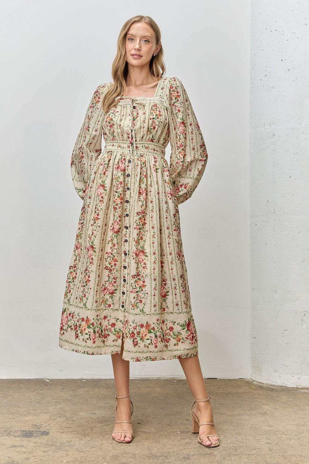 chinese dress ladies Gratuita Long Sleeve Rib Maxi Dress | Cream | Womens