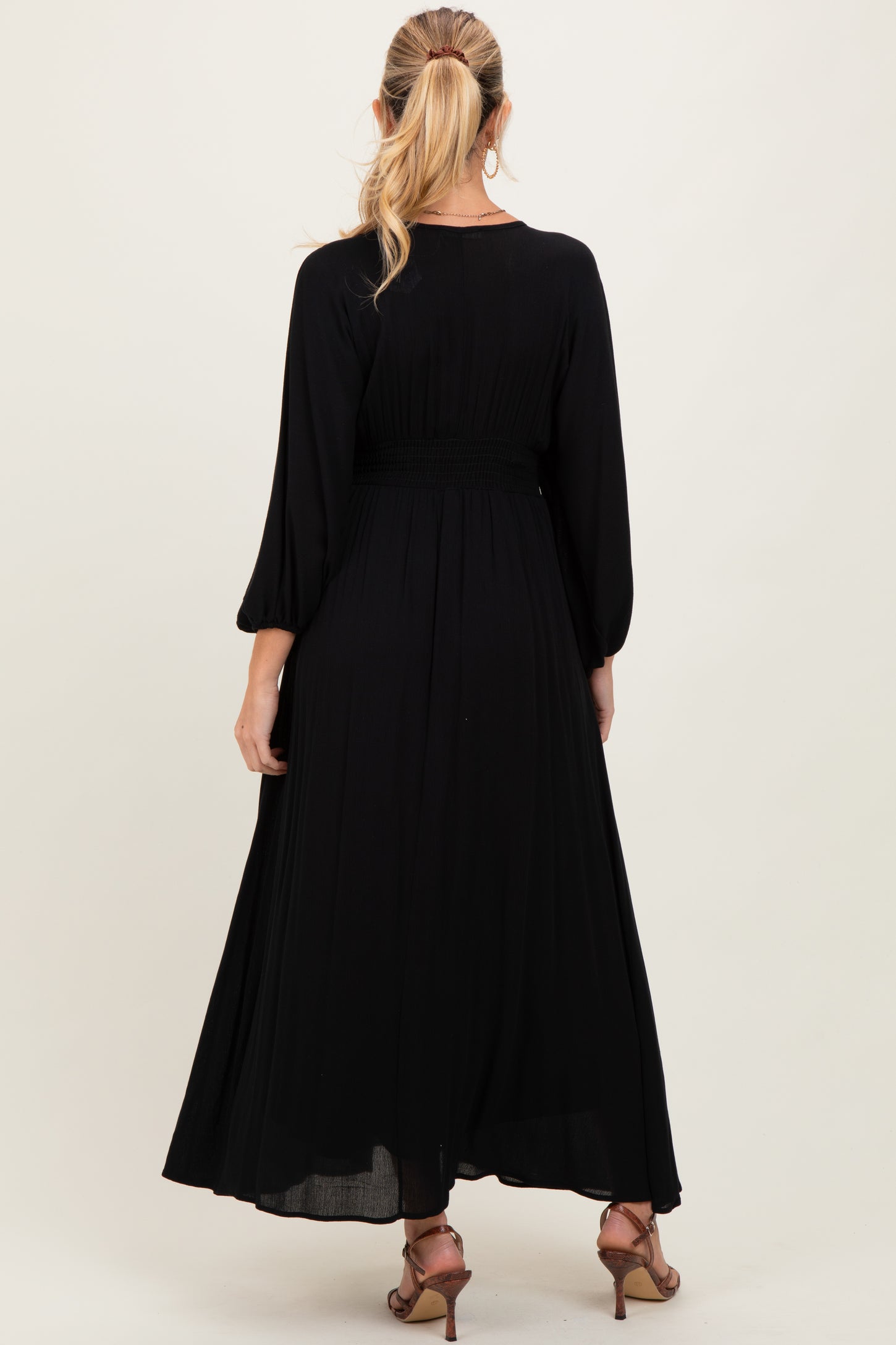 black solid maxi dress Body by Miraclesuit Women's Maxi Shaping Dress in Black, Size Medium