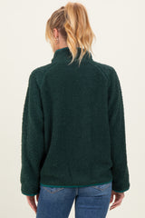 Forest Green Fleece Full Zip Maternity Jacket