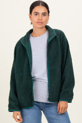 Forest Green Fleece Full Zip Jacket
