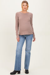 Blue Medium Wash Straight Leg Maternity Jeans