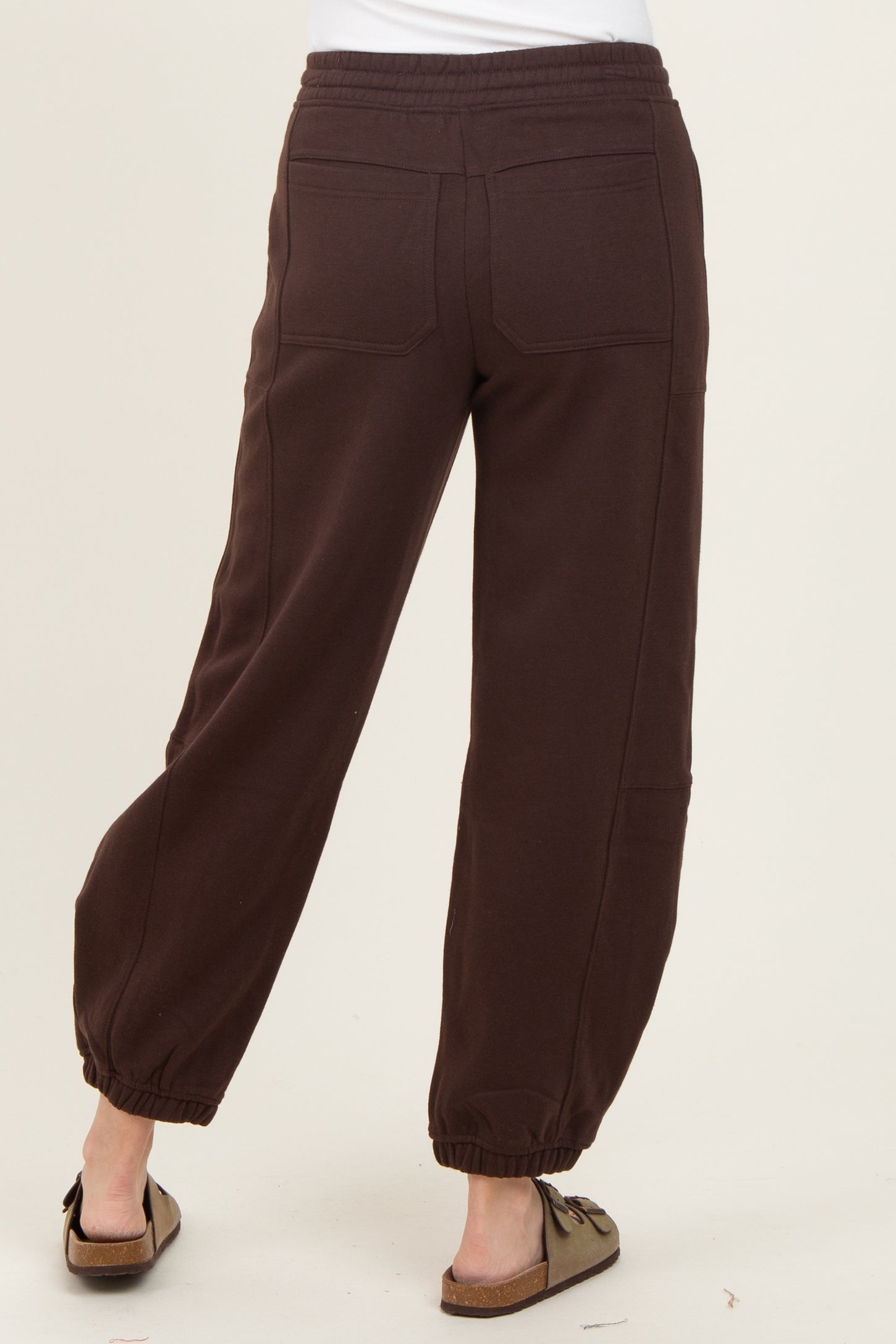 Brown Multi Seam Fleece Sweatpants
