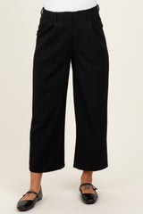 Black Elastic Waist Semi Formal Maternity Slacks