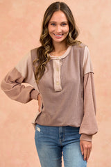 Mocha Colorblock Top