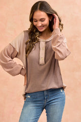 Mocha Colorblock Top