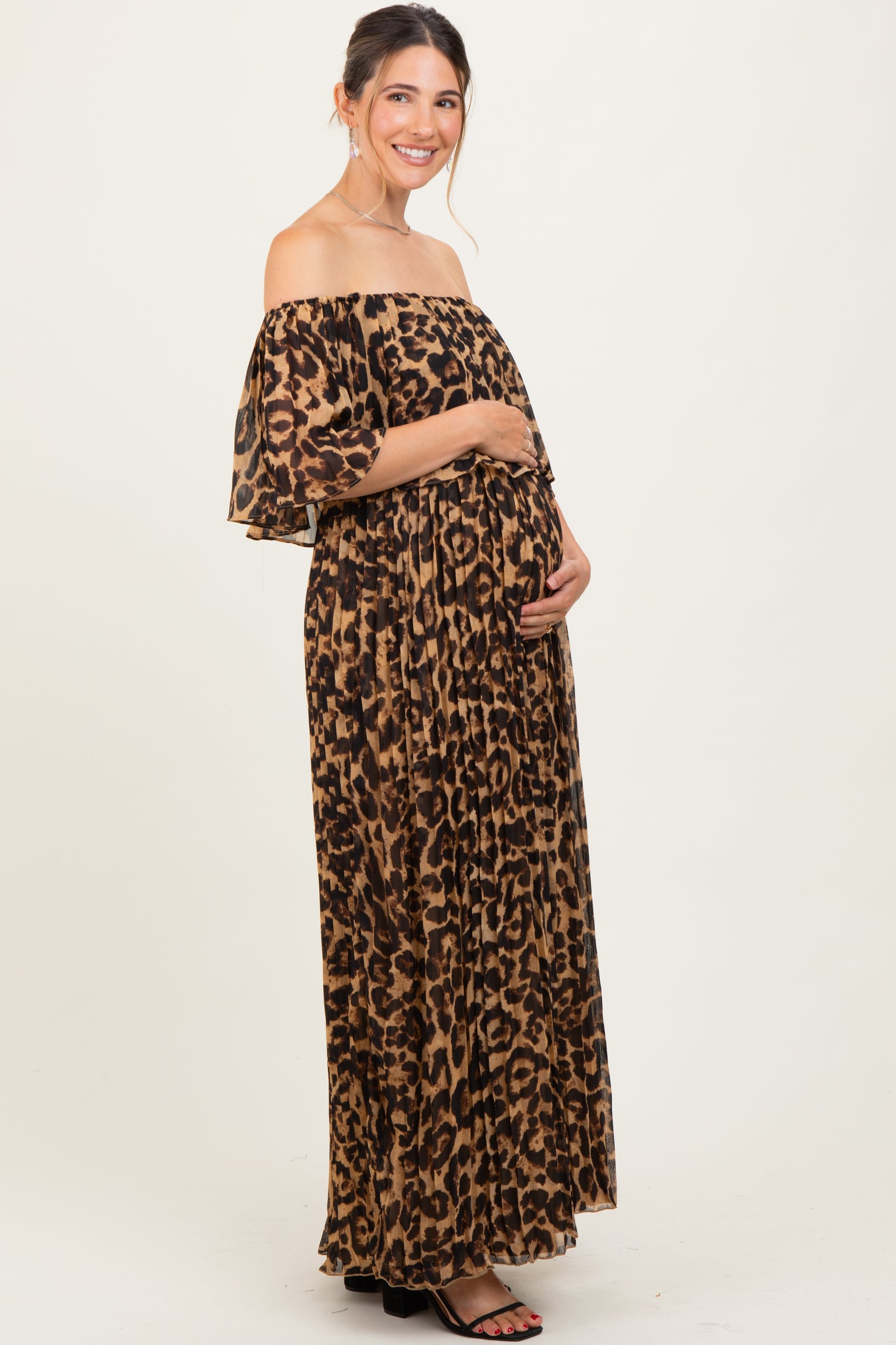 leopard print pleated dress Flame/Multi Mini Leopard Pleated Dress | WHISTLES