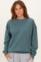 Dusty JadeFleece Crew Neck Relaxed Fit Sweatshirt