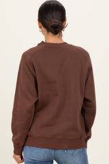 Brown Fleece Sweatshirt