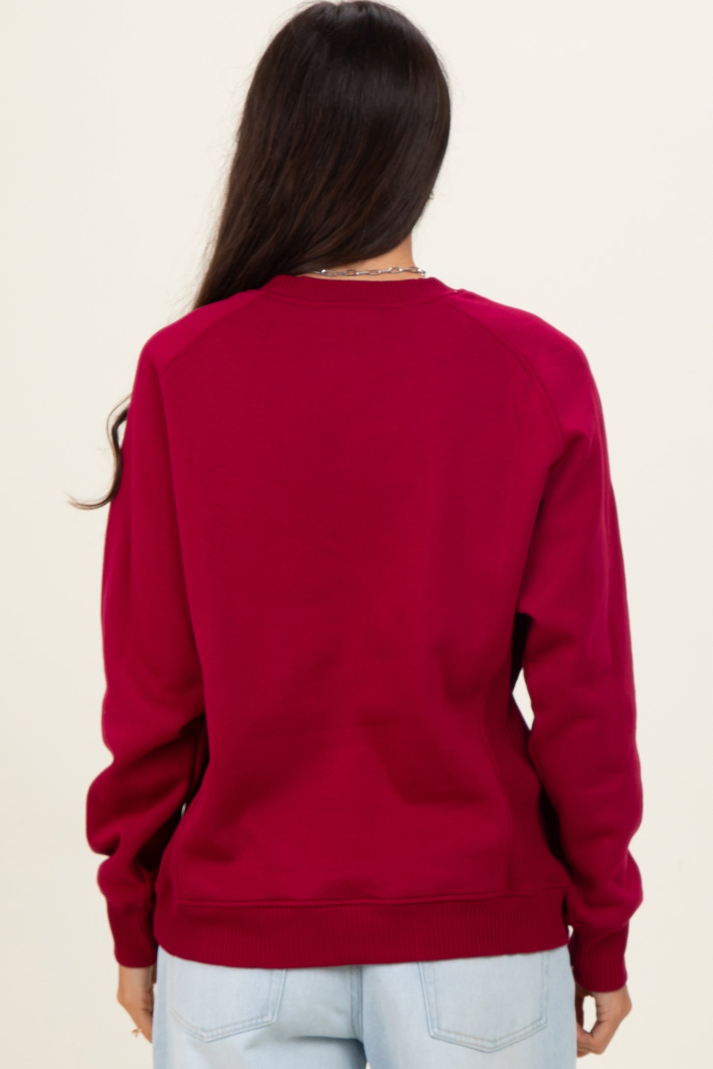 Burgundy Fleece Sweatshirt