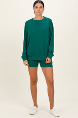 Green Pullover & Shorts Set