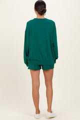 Green Pullover & Shorts Set