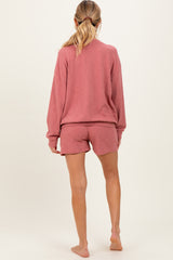 Rose Maternity Pullover & Shorts Set