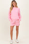 Pink Maternity Pullover & Shorts Set