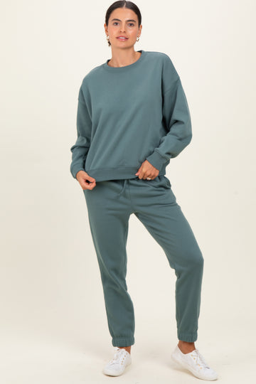 Jade Fleece Long Sleeve Pullover & Jogger Set