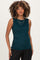 Forest Green Glitter Ruched Sleeveless Maternity Top