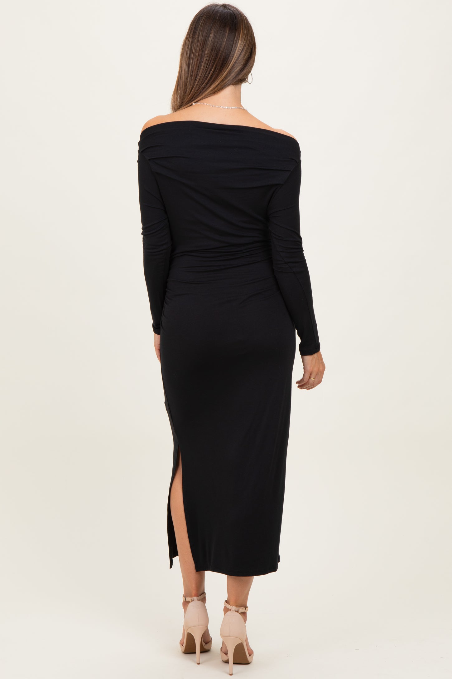 boat neck long sleeve midi dress & Other Stories - Boat Neck Long Sleeve Midi Dress - Women - Viscose - XS