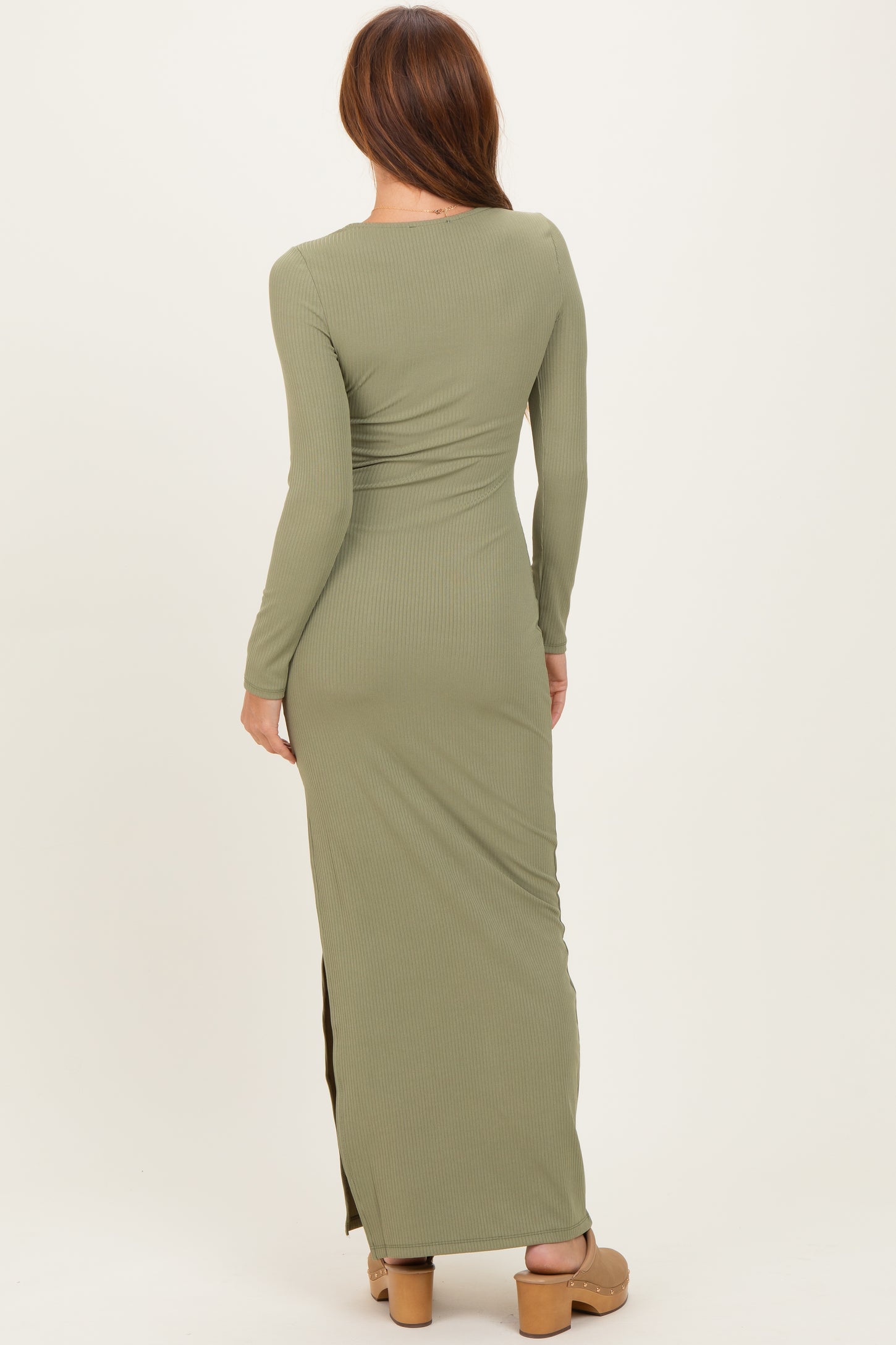 olive green long sleeve maxi dress Jluxlabel Women's All The Stars Maxi Dress