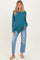 Blue Distressed Raw Hem Cropped Straight Leg Maternity Jeans