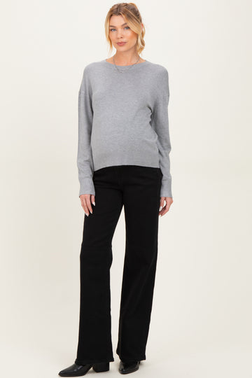 Black Classic Wide Leg Maternity Jeans