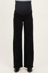 Black Classic Wide Leg Maternity Jeans