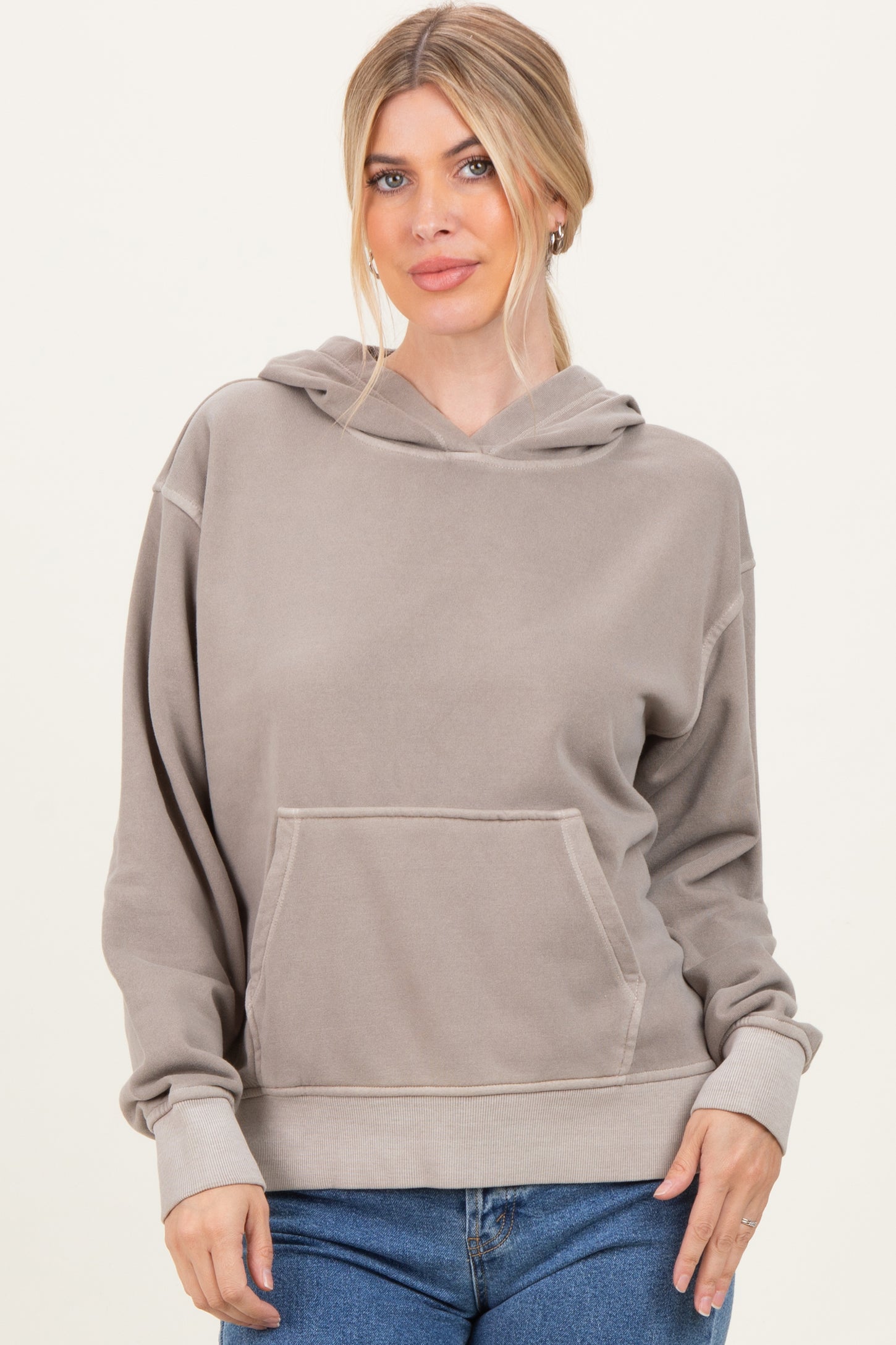Mocha Soft Fleece Pocket Hoodie