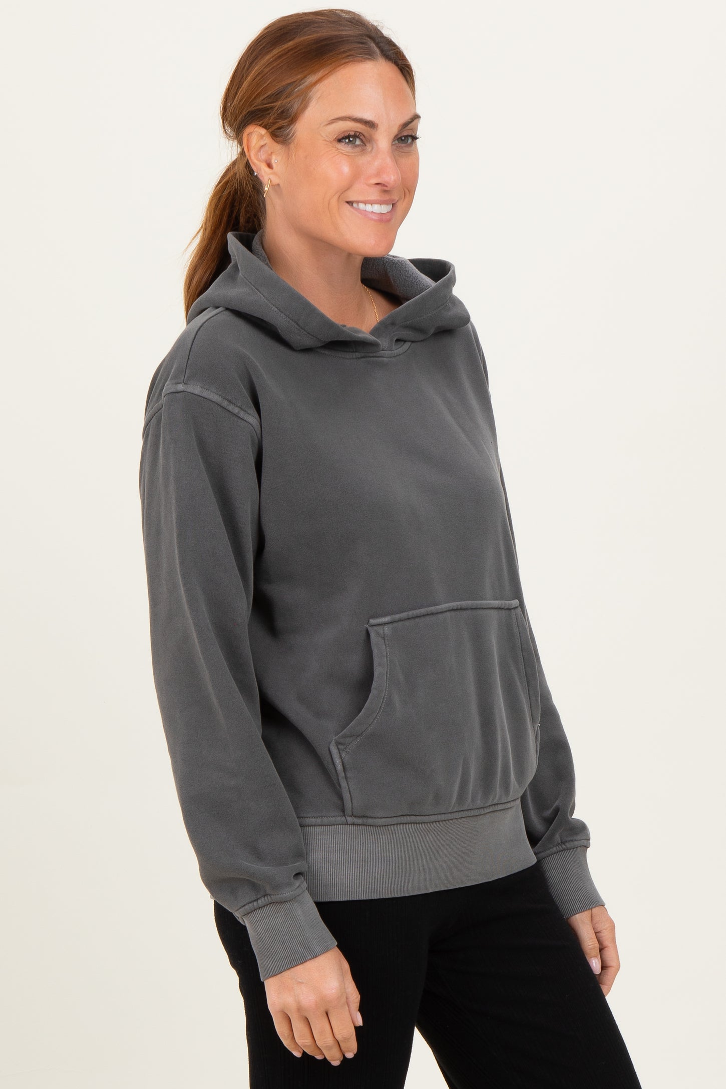 Charcoal Soft Fleece Pocket Hoodie