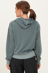 Dusty Jade Soft Fleece Pocket Hoodie