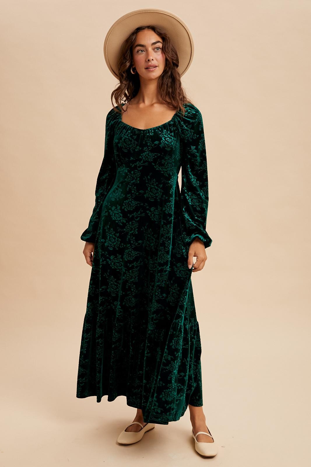 emerald green maternity maxi dress Velvet Jacquard Floral – PinkBlush NPU-Rein-202349 Outfit Option:Complete Outfit-Long Sleeve Sculpt your silhouette in Melissa Odabash - 2016