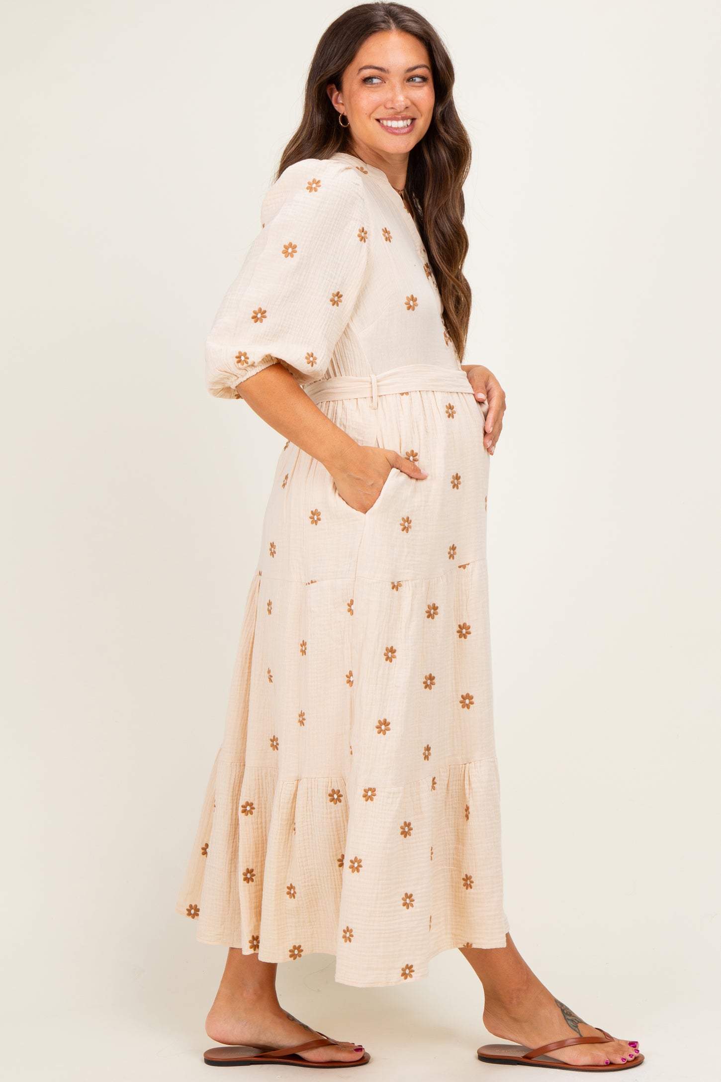 cotton gauze tiered dress Cotton Gauze Tiered Mini Dress