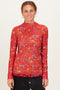 Red Floral Lace Long Sleeve Top