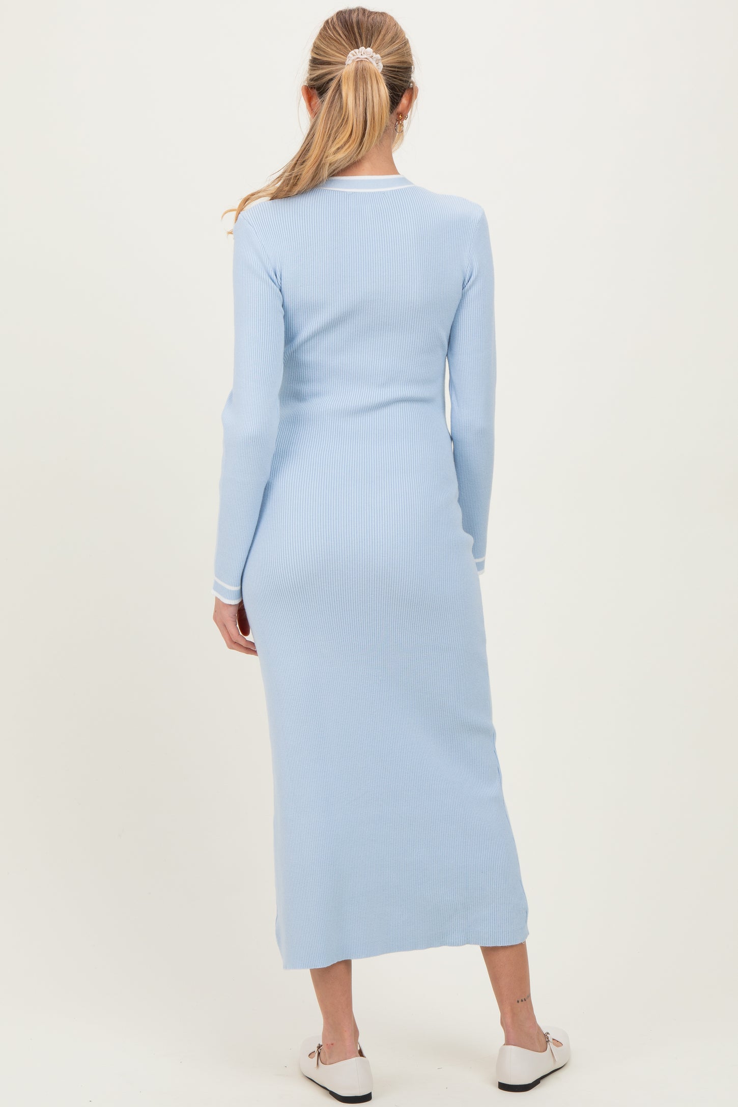 sweater dress light blue BABY style tailoring Where You Are Light Blue