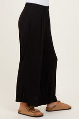 Black Wide Leg Ankle Lounge Pants
