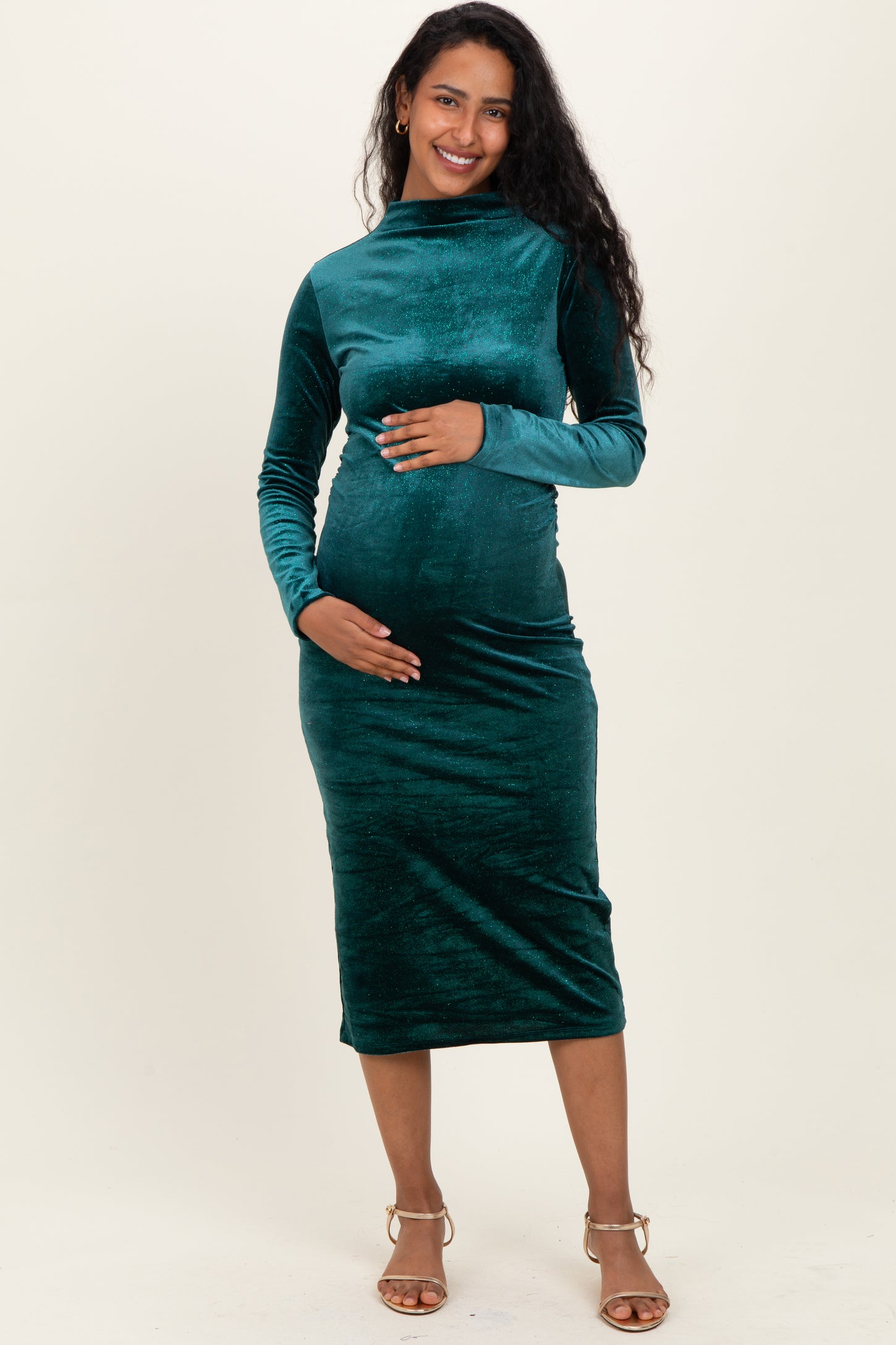 green velvet maternity dress Fabulous Blue Long Sleeve Velvet Maternity Dress