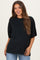 Black Crew Neck Short Sleeve Oversized Maternity T-Shirt